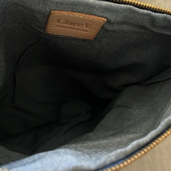 Clare V Camel Striped Foldover Clutch - Picture 8 of 9